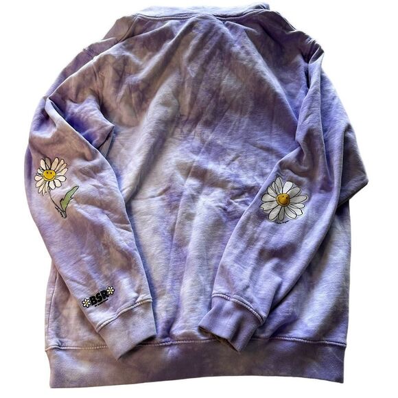BSR By Samii Ryan Smiley Purple Tie Dyed Oversized Sweater Hoodie- M - Picture 2 of 8